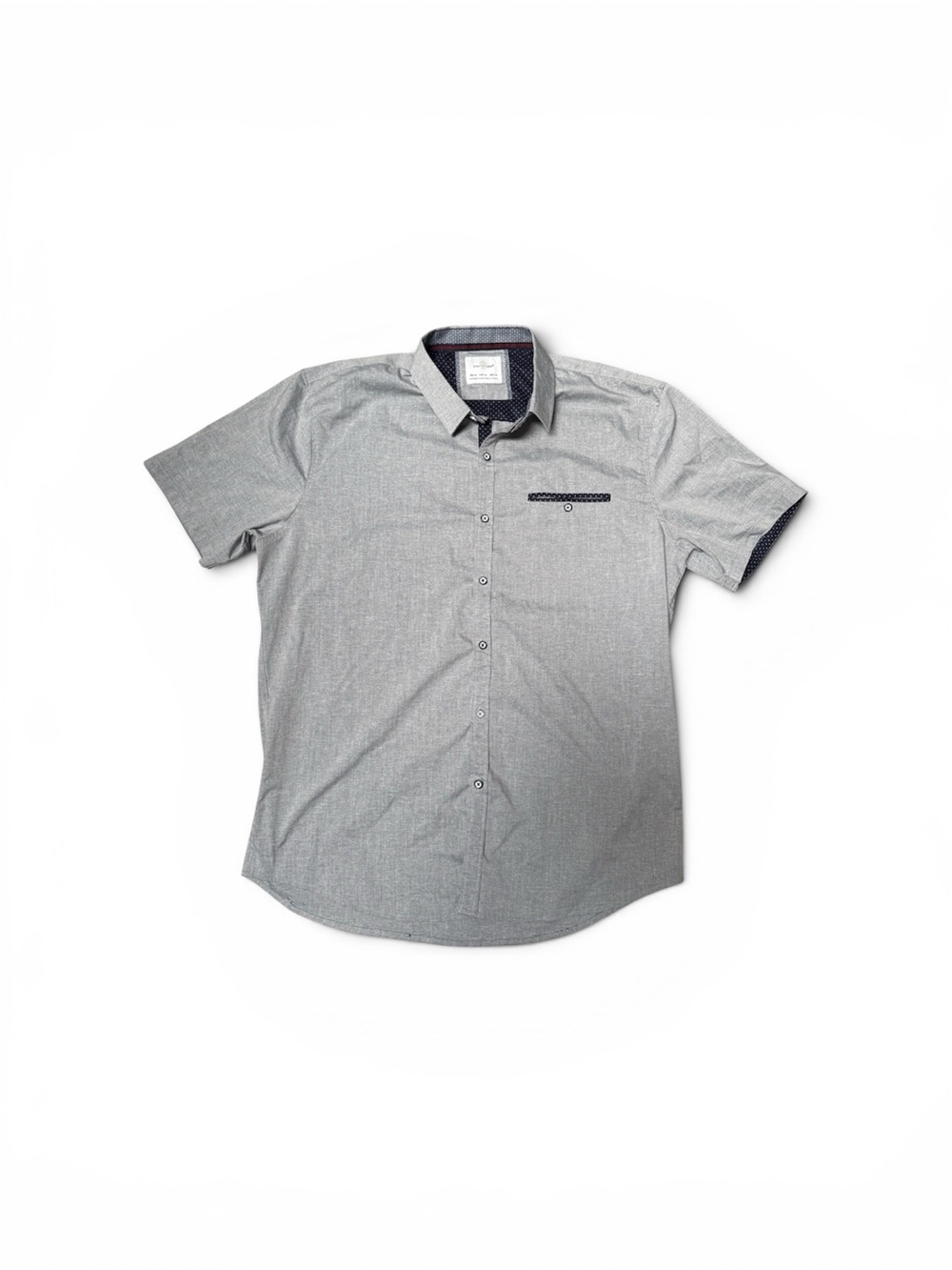 Craft + Flow Men’s Size USA XL Button Down Shirt Gray Casual Dress Short Sleeve